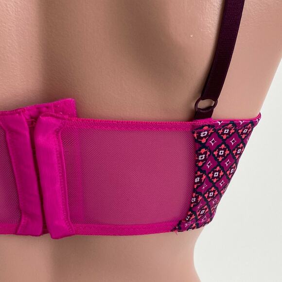 Victoria's Secret Very Sexy Lined Demi Bra 32C Brief XS Burgundy Set - Picture 7 of 12